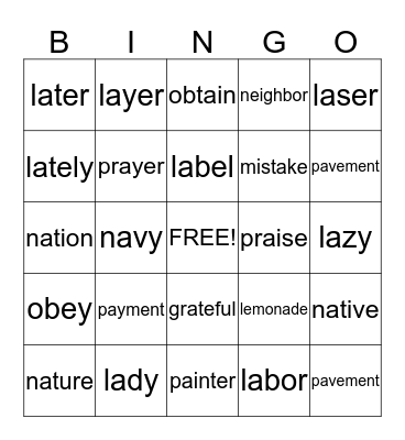 2281-2320 Bingo Card