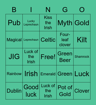 Happy St. Patrick's Day! Bingo Card