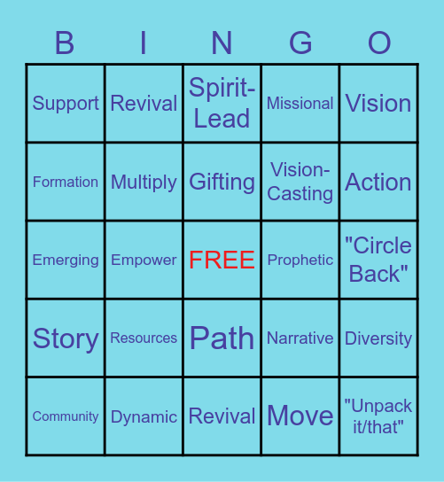 BUZZWORD BINGO Card