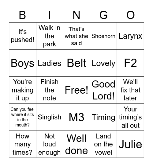 R I A Bingo Card
