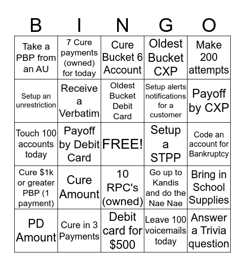 TEAM WALTON BINGO  Bingo Card