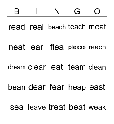 ea Bingo Card