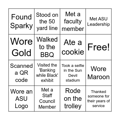 Employee Appreciation BBQ Bingo Card