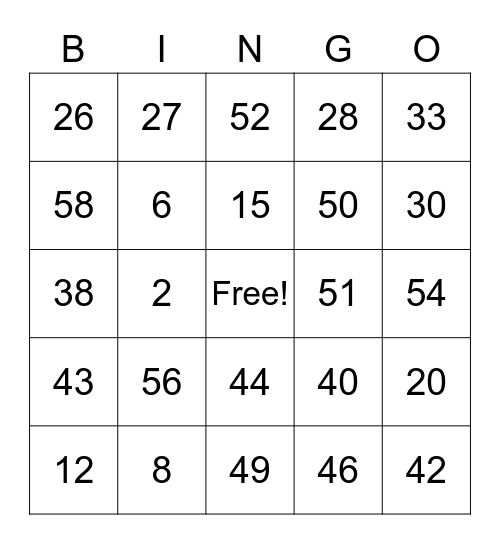 Number 10 Bingo Call