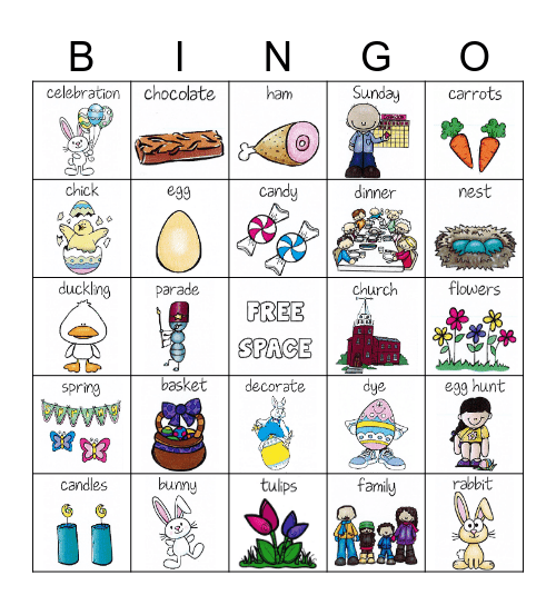 Easter Bingo Card
