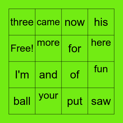 BINGO Card