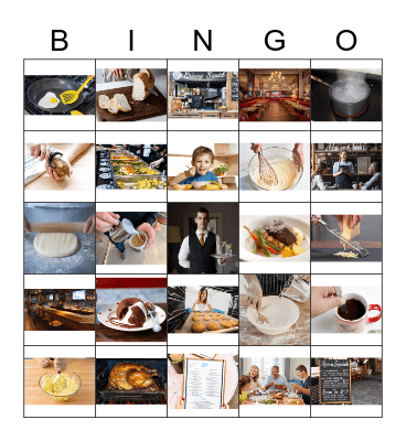 Eating In and Eating Out Bingo Card