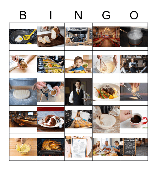 Eating In and Eating Out Bingo Card