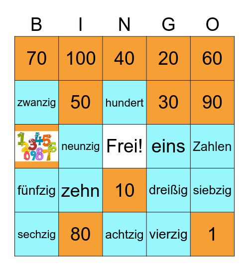 Zehnerzahlen Bingo Card