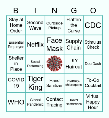 Corona Virus Bingo Card