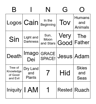 Story of Us All Bingo Card