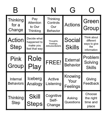 T4C Bingo Card