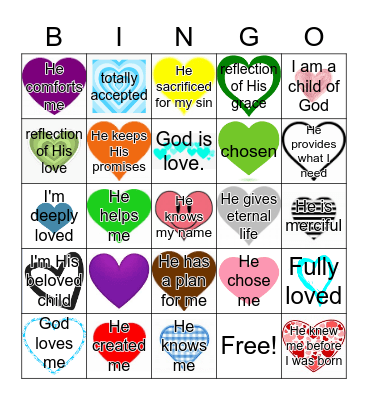 God's  Love Bingo Card