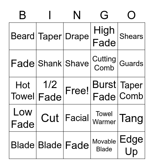 Spring Break Bingo Card