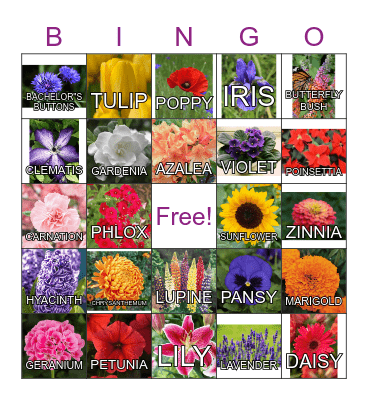 THINK SPRING Bingo Card