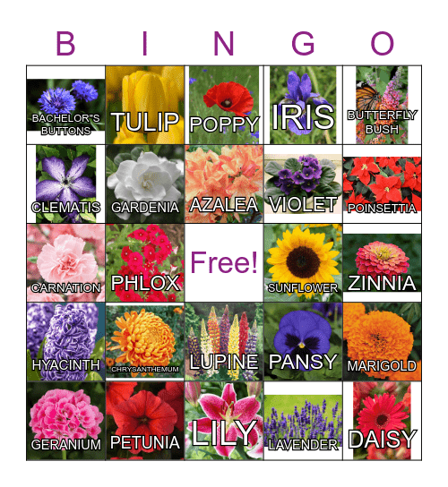 THINK SPRING Bingo Card