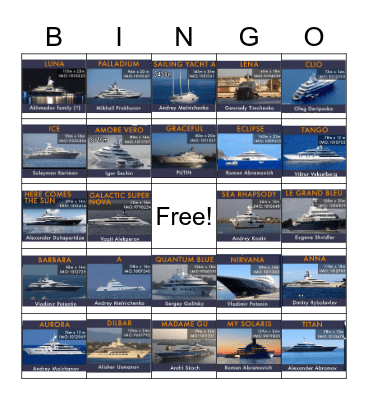 Klepto Bingo Card