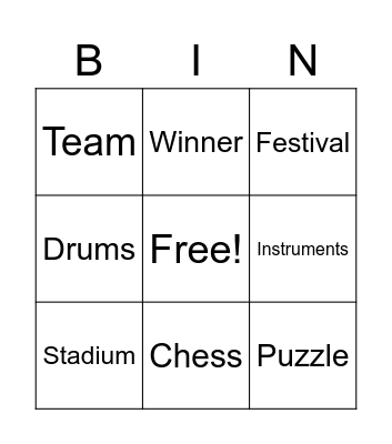 Unit 3 Bingo Card