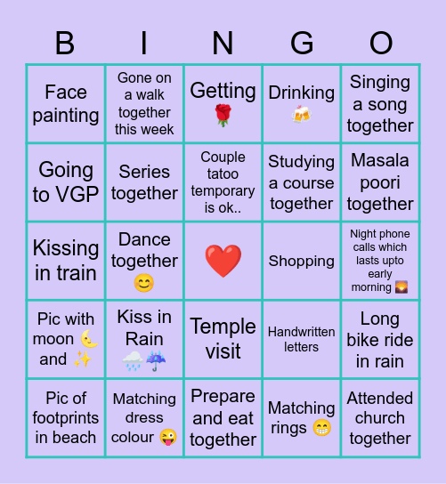 Y❤️D Bingo Card