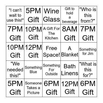 Time for Bingo! Bingo Card