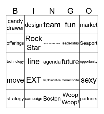 Continuum Challenge Bingo Card