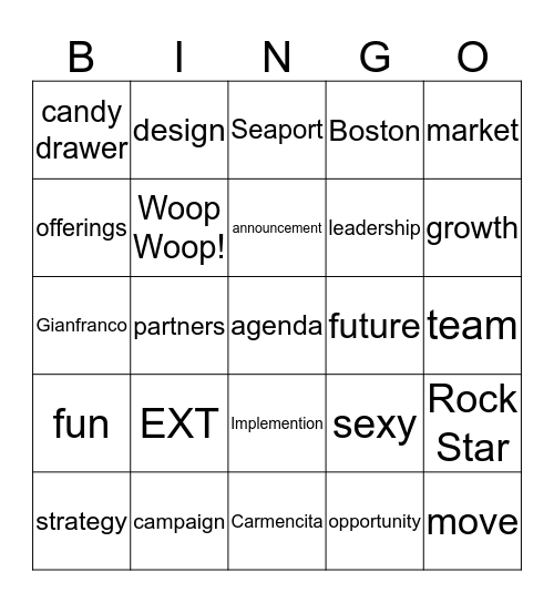 Continuum Challenge Bingo Card