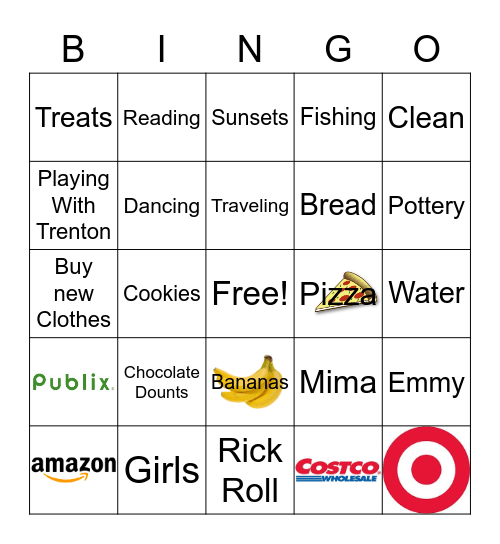 Mimi's Bingo Card