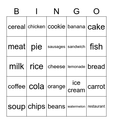 5 grade Bingo Card
