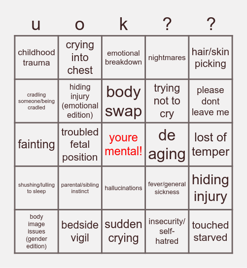everything good bud? Bingo Card