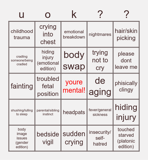 everything good bud? Bingo Card