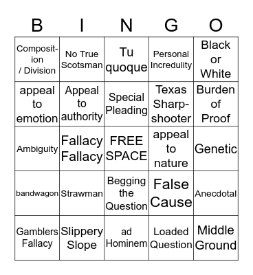 Republican Primary Bingo Card