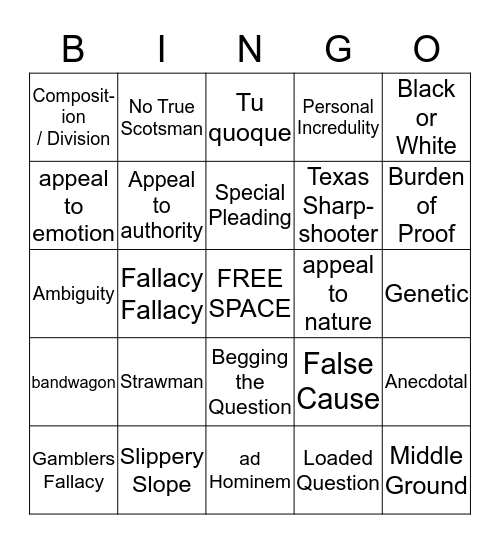 Republican Primary Bingo Card