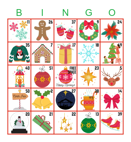 Xmas Bingo Card