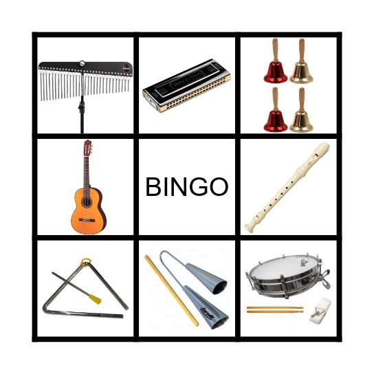 Bingo Musical Bingo Card