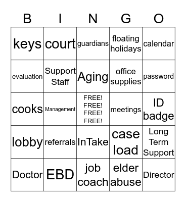 Social Bingo Card