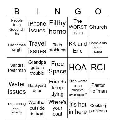 G&G Bitchin' Bingo Card