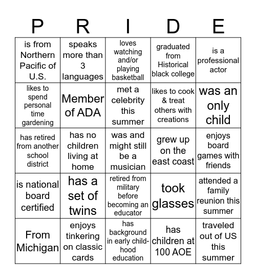 Bingo Card