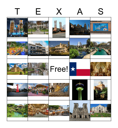 San Antonio, Texas Bingo Card