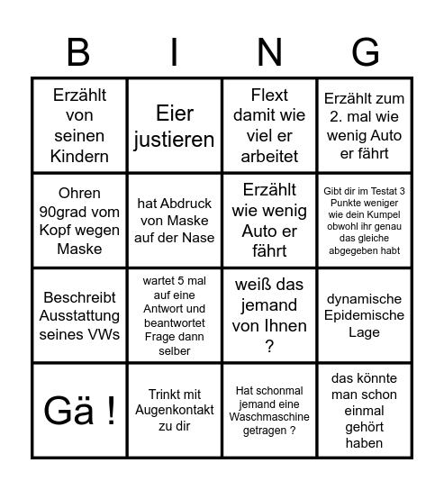 Nebelingo Bingo Card