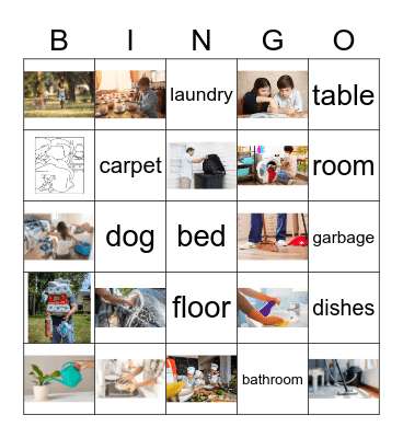 Chores Bingo Card