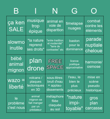 Bingo Docu Bingo Card