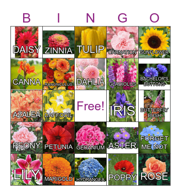 THINK SPRING Bingo Card