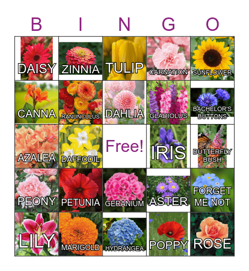 THINK SPRING Bingo Card