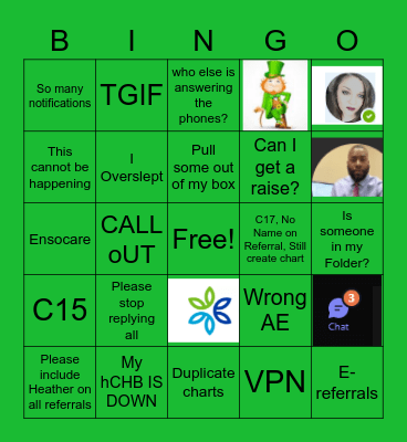 St. Patty's Bingo Card