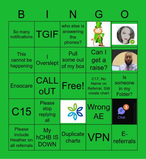 St. Patty's Bingo Card