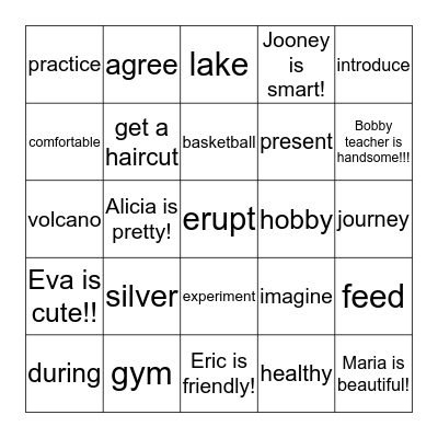 Speaking Drive 2 Bingo by Bobby Teacher Bingo Card