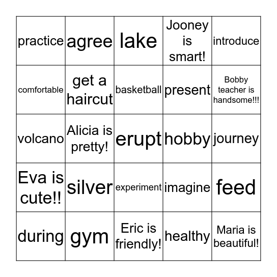 Speaking Drive 2 Bingo by Bobby Teacher Bingo Card