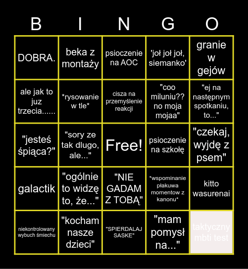 GANDANSKO STARTERPACK Bingo Card