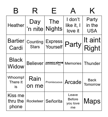 SPRING BREAK Bingo Card