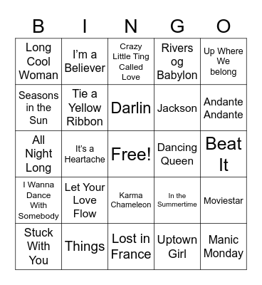 Holmenkollen 2022 Bingo Card